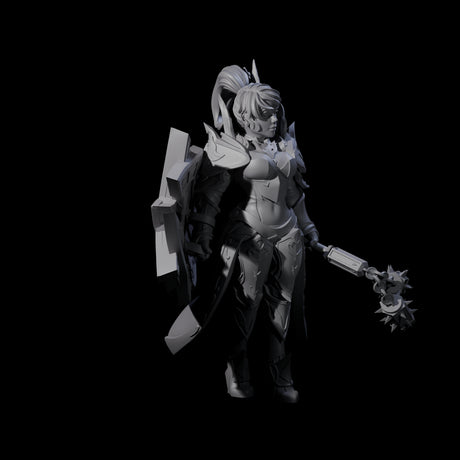 Stoic Dragon Guard Champion Miniature for Dungeons and Dragons, Pathfinder or other TTRPGs