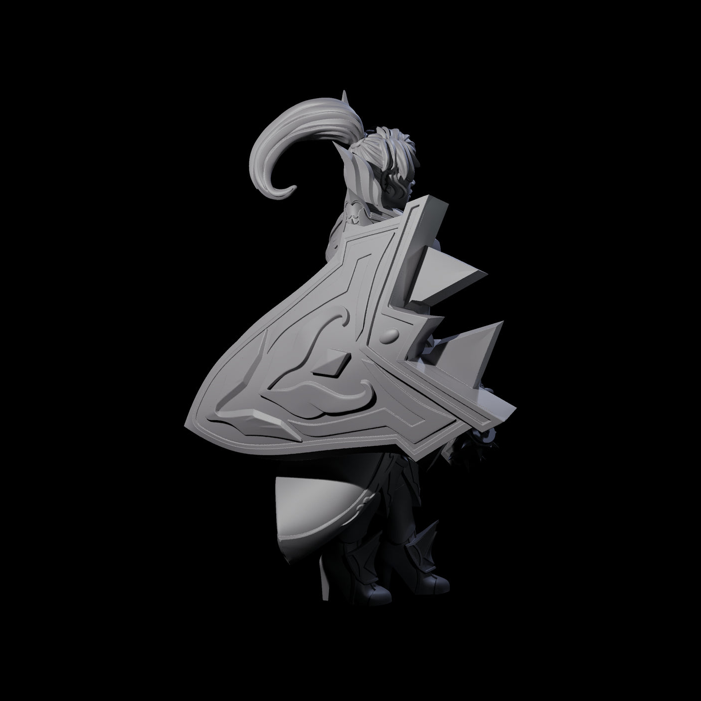 Stoic Dragon Guard Champion Miniature for Dungeons and Dragons, Pathfinder or other TTRPGs