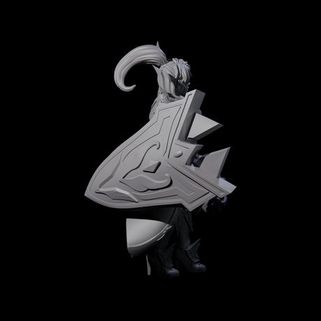 Stoic Dragon Guard Champion Miniature for Dungeons and Dragons, Pathfinder or other TTRPGs
