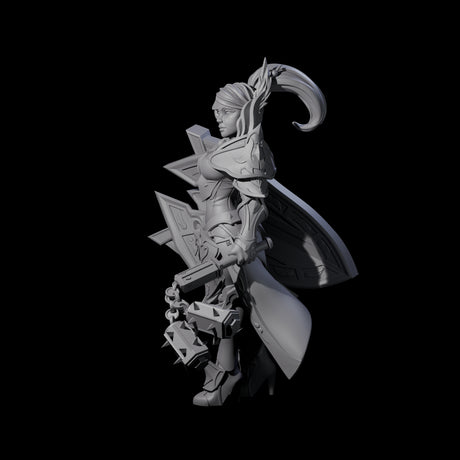 Stoic Dragon Guard Champion Miniature for Dungeons and Dragons, Pathfinder or other TTRPGs