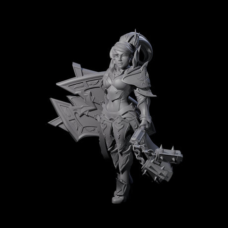 Stoic Dragon Guard Champion Miniature for Dungeons and Dragons, Pathfinder or other TTRPGs