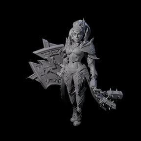 Stoic Dragon Guard Champion Miniature for Dungeons and Dragons, Pathfinder or other TTRPGs