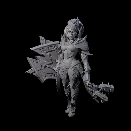 Stoic Dragon Guard Champion Miniature for Dungeons and Dragons, Pathfinder or other TTRPGs