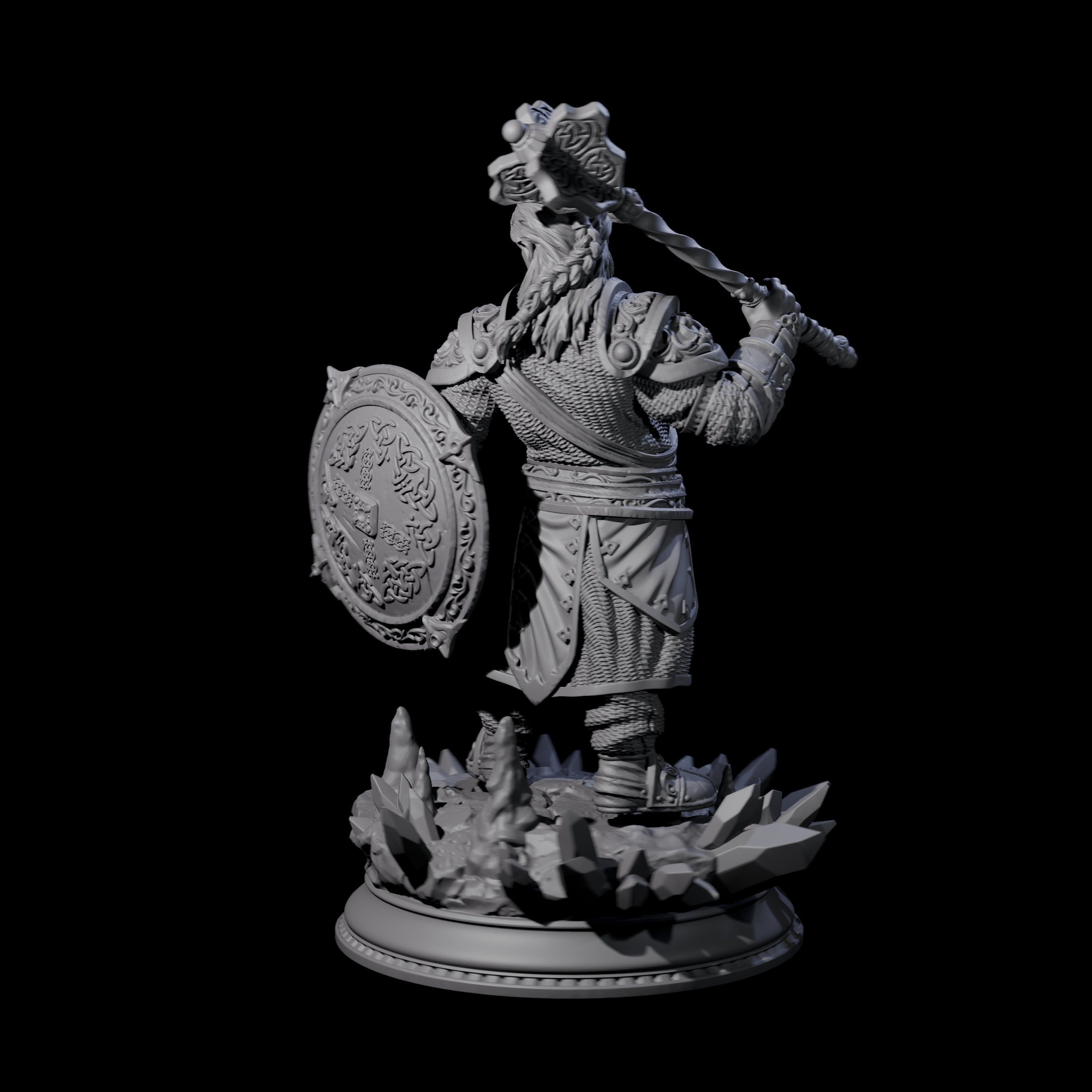 Stoic Female Dwarf Fighter Miniature for Dungeons and Dragons, Pathfinder or other TTRPGs