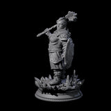Stoic Female Dwarf Fighter Miniature for Dungeons and Dragons, Pathfinder or other TTRPGs