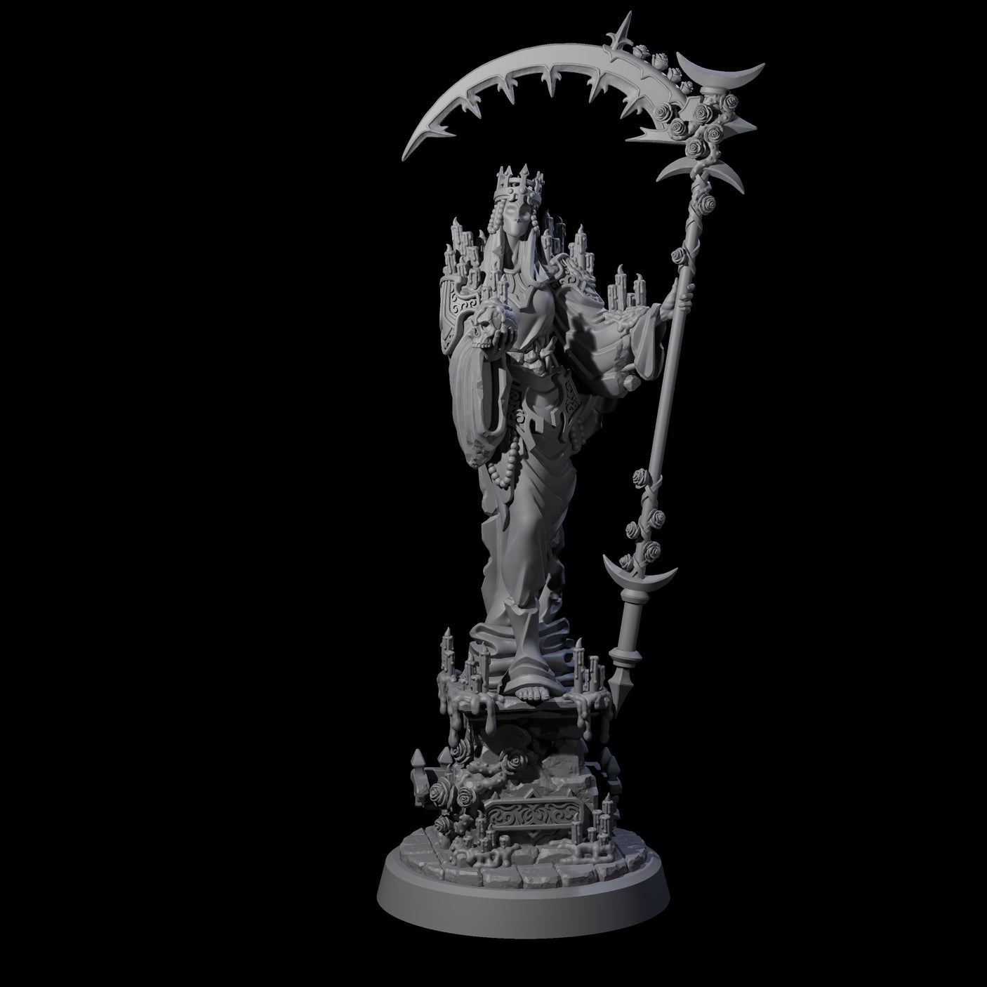Stoic Lich Necromancer Miniature for Dungeons and Dragons, Pathfinder or other TTRPGs
