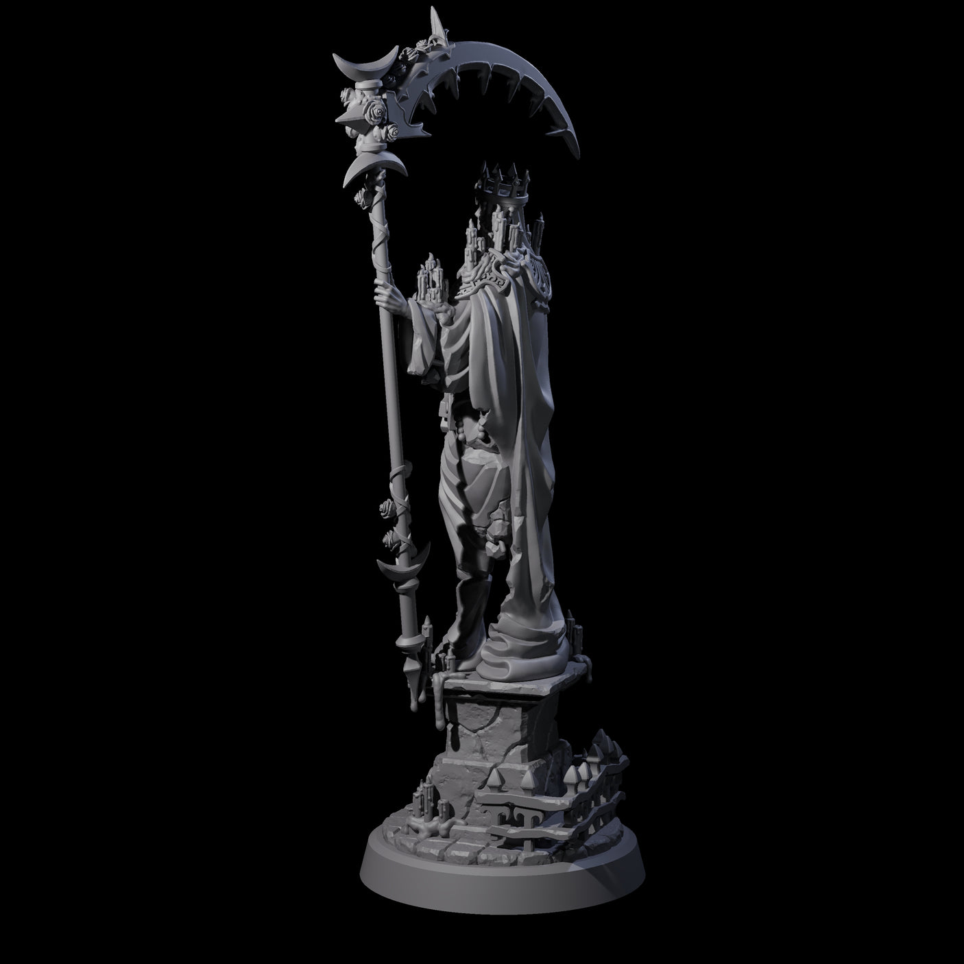 Stoic Lich Necromancer Miniature for Dungeons and Dragons, Pathfinder or other TTRPGs