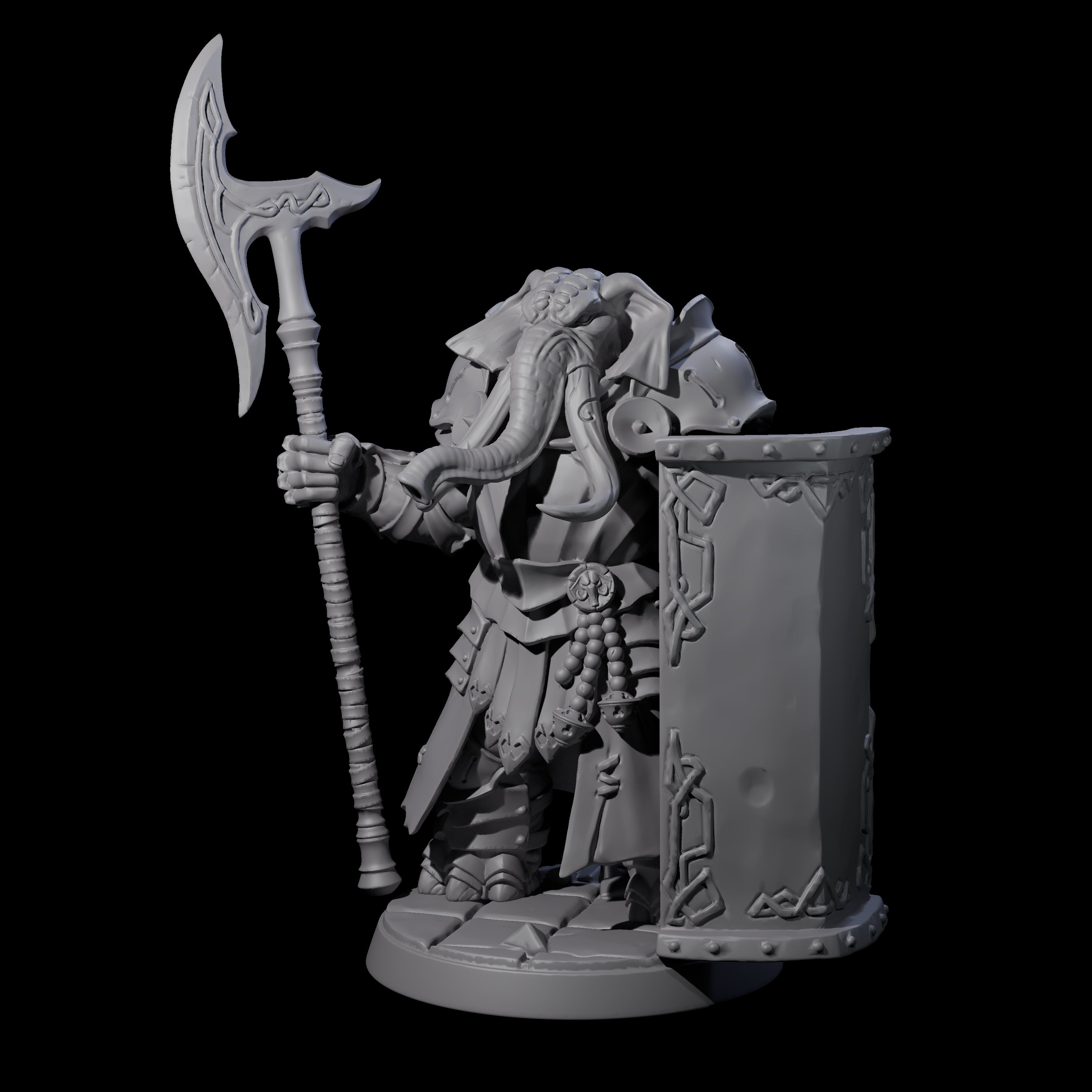 Stoic Loxodon Guard A Miniature for Dungeons and Dragons, Pathfinder or other TTRPGs