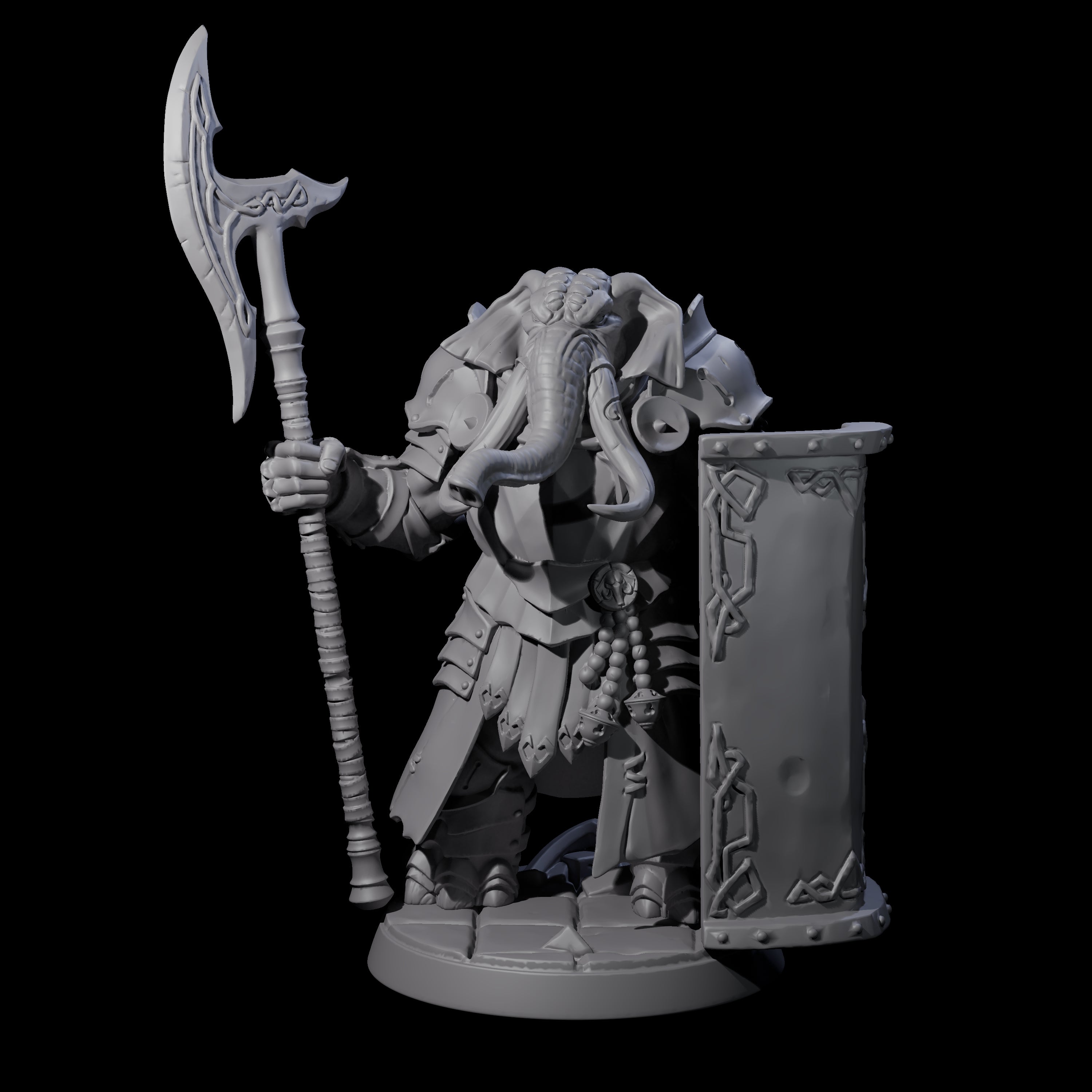Stoic Loxodon Guard A Miniature for Dungeons and Dragons, Pathfinder or other TTRPGs