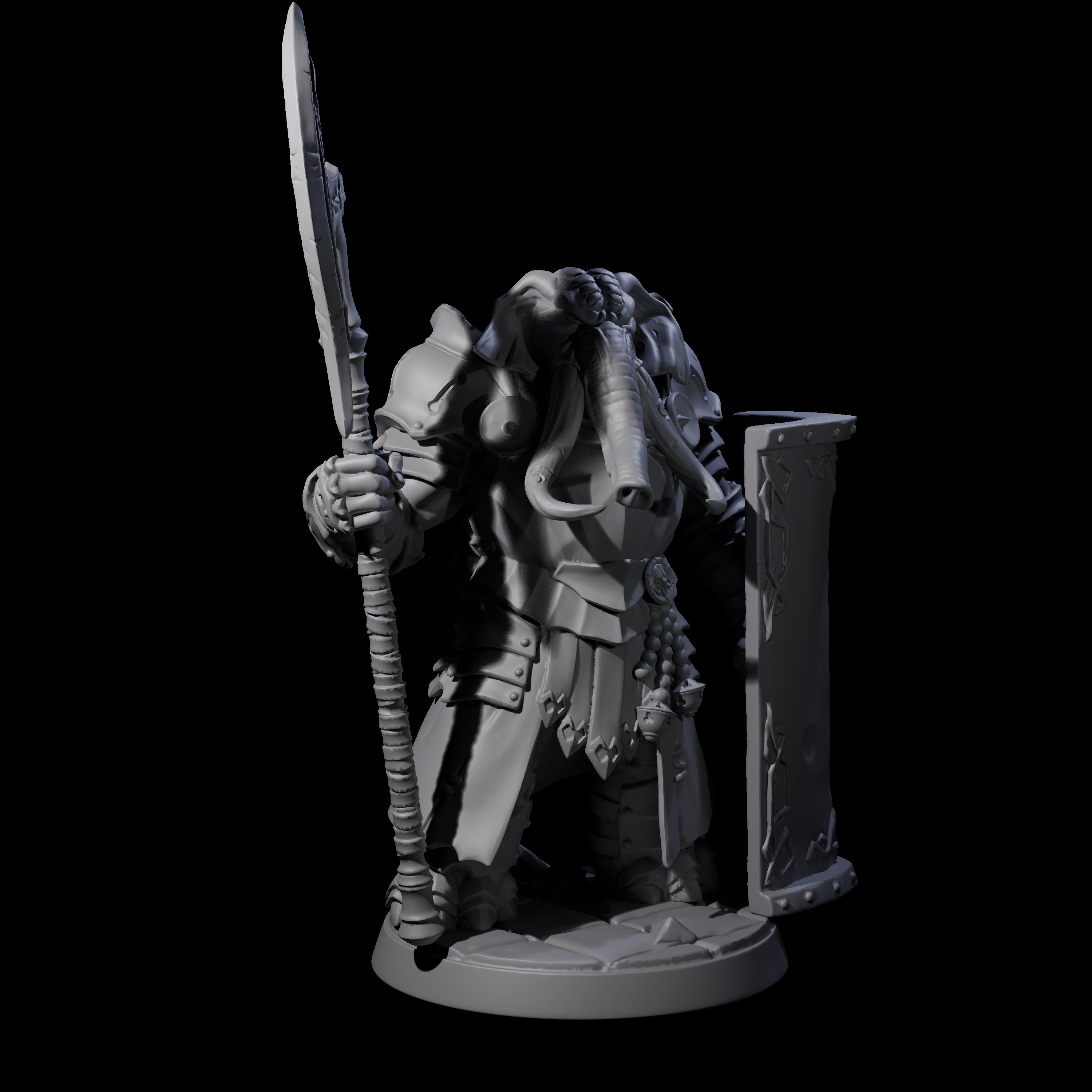 Stoic Loxodon Guard A Miniature for Dungeons and Dragons, Pathfinder or other TTRPGs