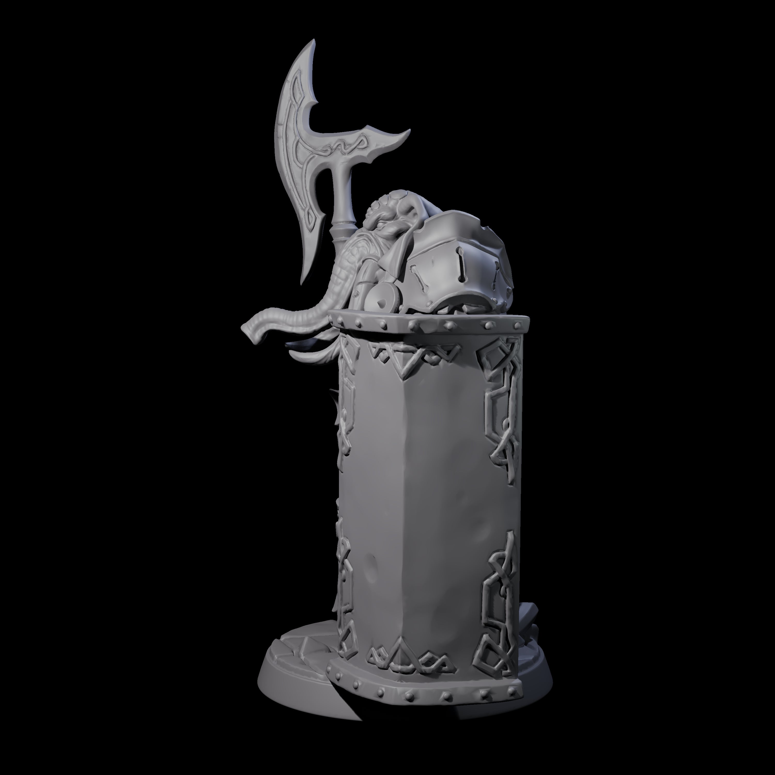 Stoic Loxodon Guard A Miniature for Dungeons and Dragons, Pathfinder or other TTRPGs