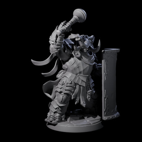 Stoic Loxodon Guard B Miniature for Dungeons and Dragons, Pathfinder or other TTRPGs