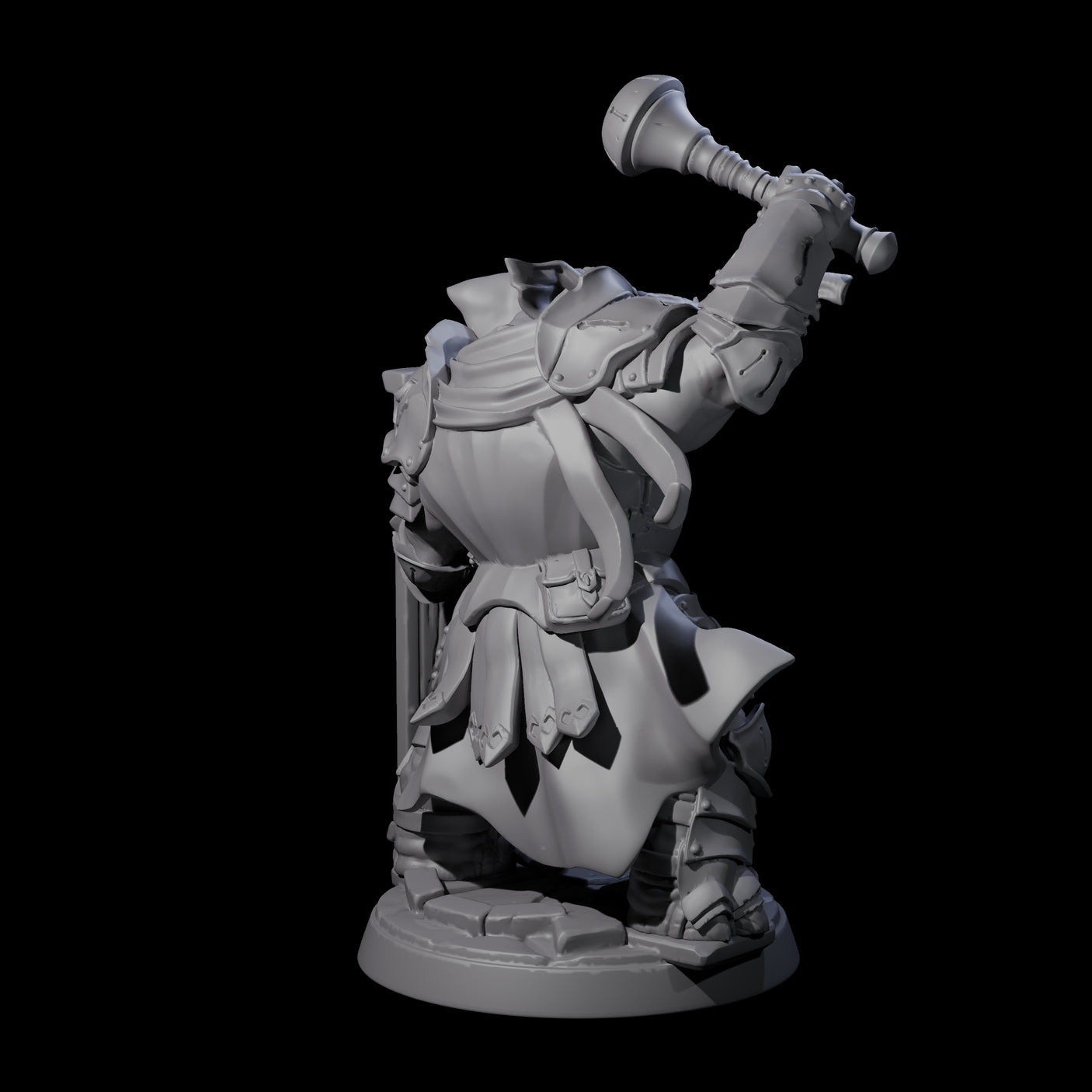 Stoic Loxodon Guard B Miniature for Dungeons and Dragons, Pathfinder or other TTRPGs