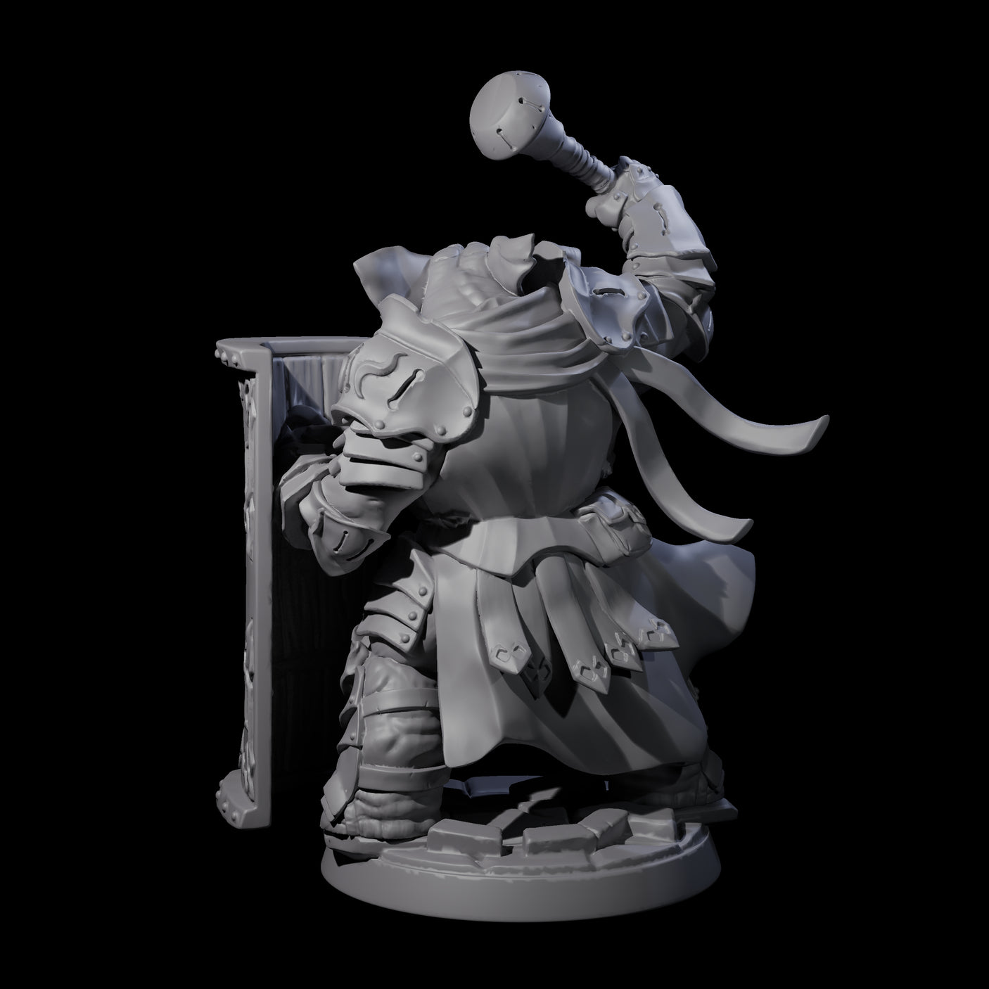 Stoic Loxodon Guard B Miniature for Dungeons and Dragons, Pathfinder or other TTRPGs