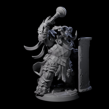 Stoic Loxodon Guard B Miniature for Dungeons and Dragons, Pathfinder or other TTRPGs