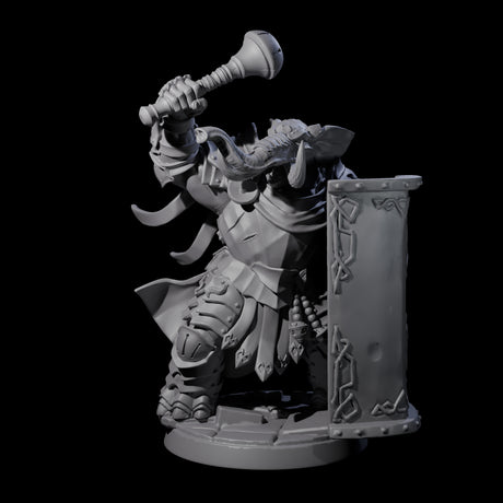 Stoic Loxodon Guard B Miniature for Dungeons and Dragons, Pathfinder or other TTRPGs