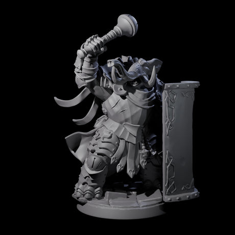 Stoic Loxodon Guard B Miniature for Dungeons and Dragons, Pathfinder or other TTRPGs
