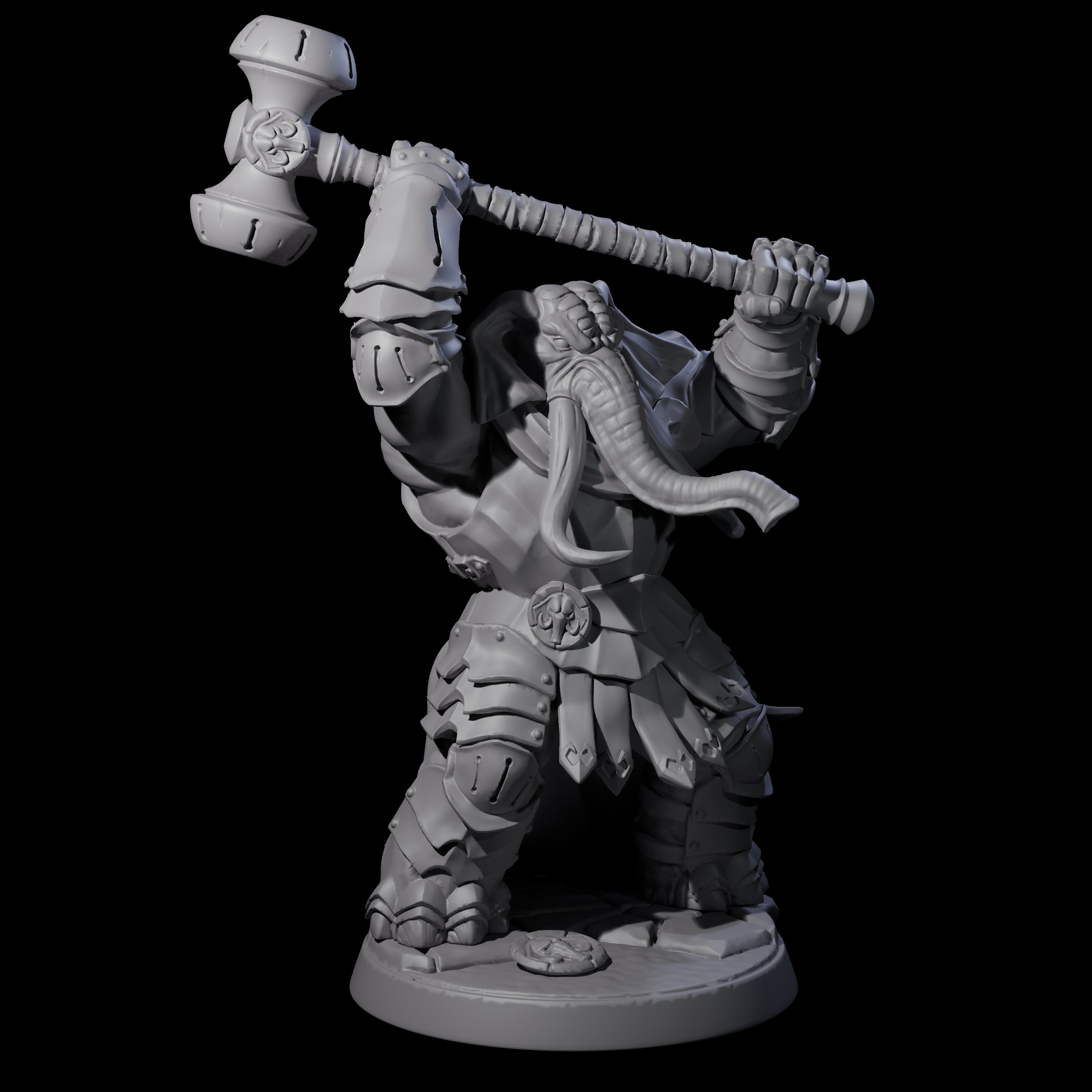 Stoic Loxodon Guard C Miniature for Dungeons and Dragons, Pathfinder or other TTRPGs