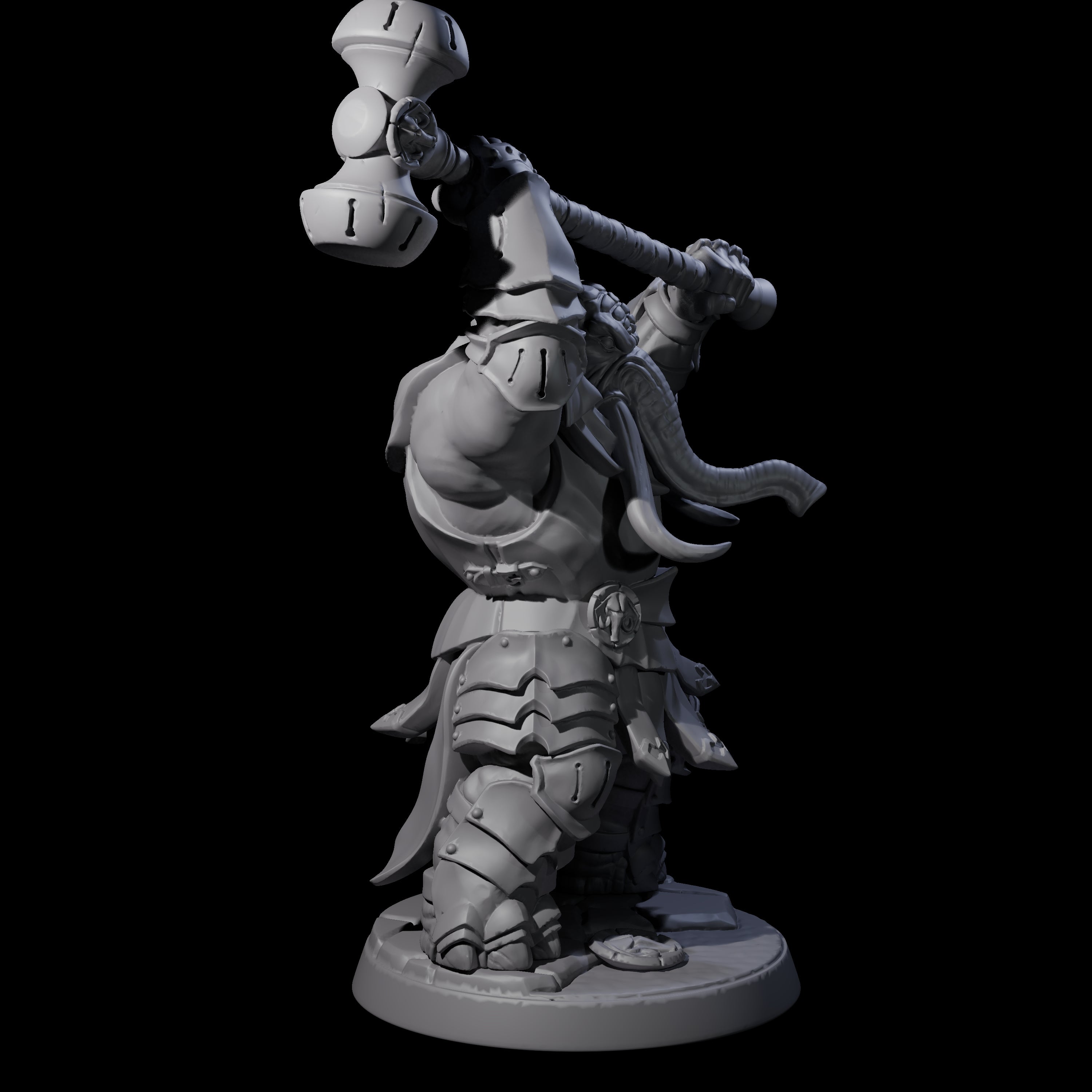 Stoic Loxodon Guard C Miniature for Dungeons and Dragons, Pathfinder or other TTRPGs