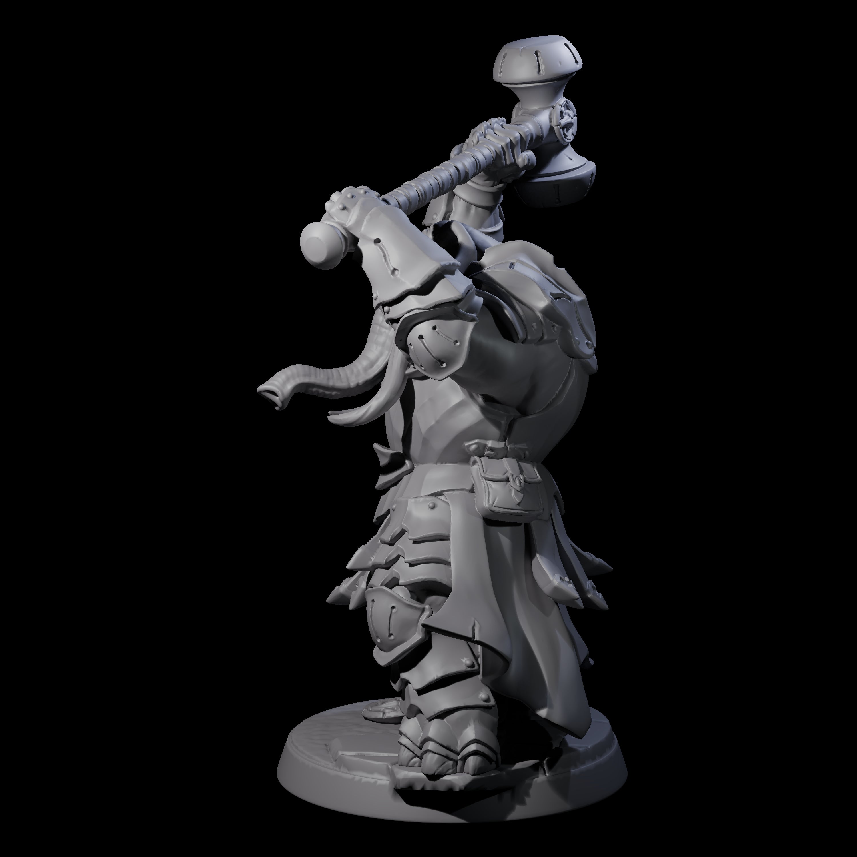 Stoic Loxodon Guard C Miniature for Dungeons and Dragons, Pathfinder or other TTRPGs