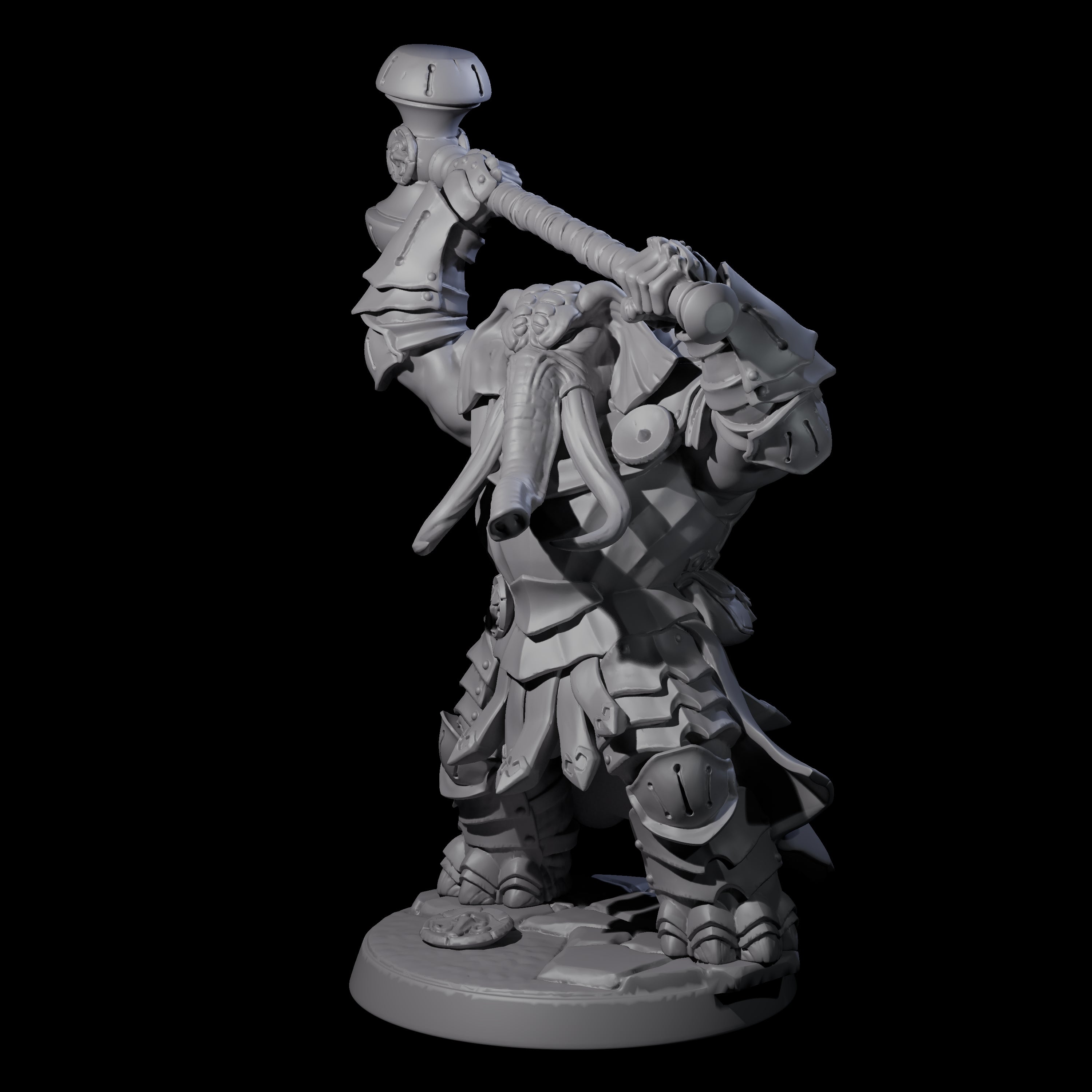 Stoic Loxodon Guard C Miniature for Dungeons and Dragons, Pathfinder or other TTRPGs