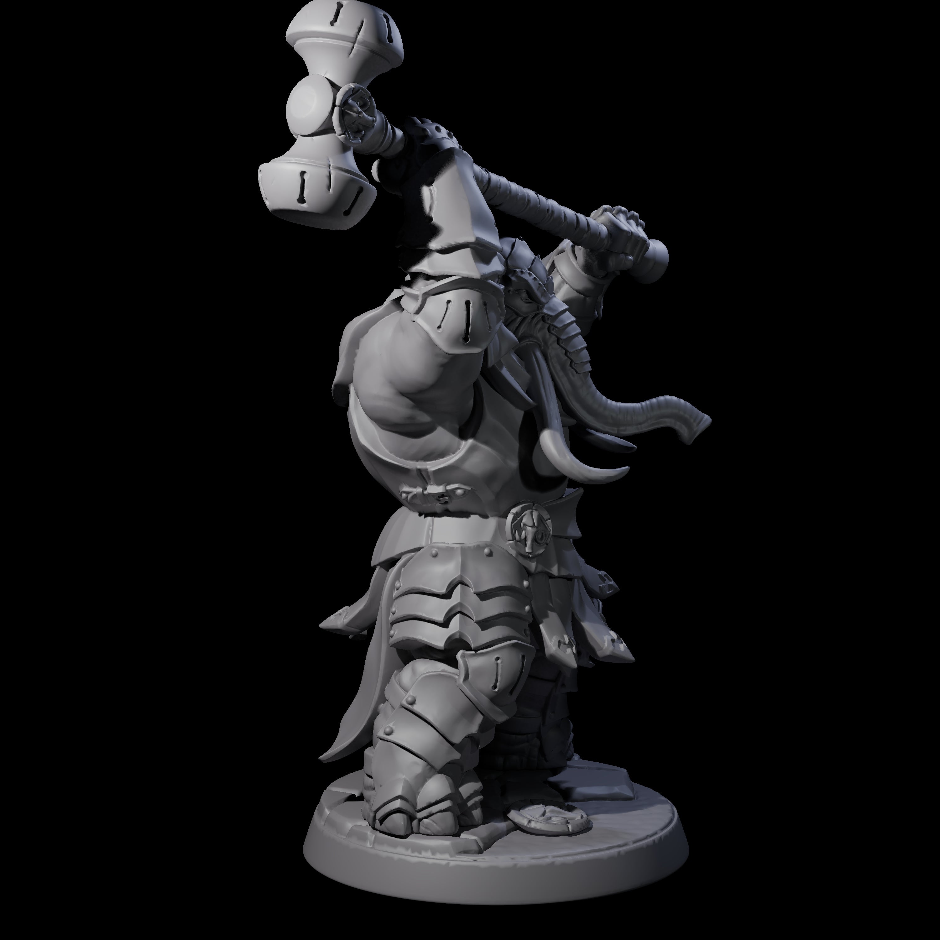 Stoic Loxodon Guard C Miniature for Dungeons and Dragons, Pathfinder or other TTRPGs