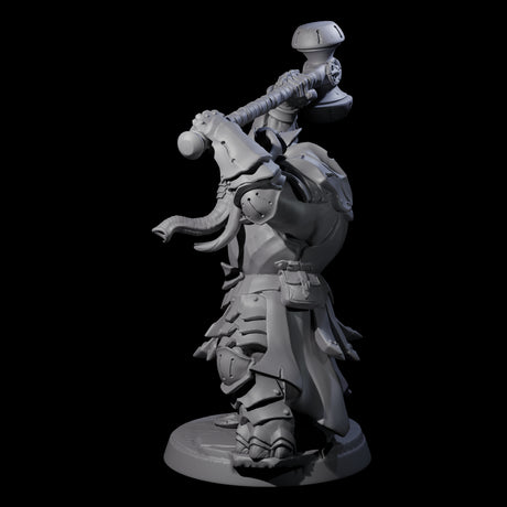 Stoic Loxodon Guard C Miniature for Dungeons and Dragons, Pathfinder or other TTRPGs