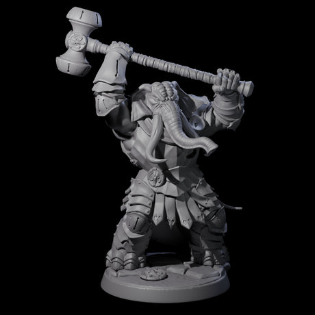 Stoic Loxodon Guard C Miniature for Dungeons and Dragons, Pathfinder or other TTRPGs