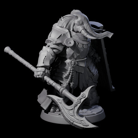 Stoic Loxodon Guard D Miniature for Dungeons and Dragons, Pathfinder or other TTRPGs