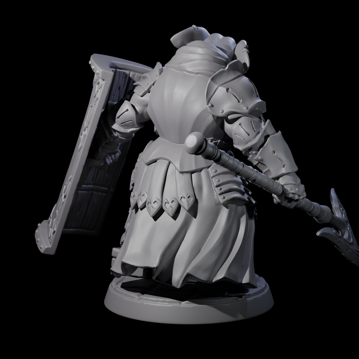 Stoic Loxodon Guard D Miniature for Dungeons and Dragons, Pathfinder or other TTRPGs
