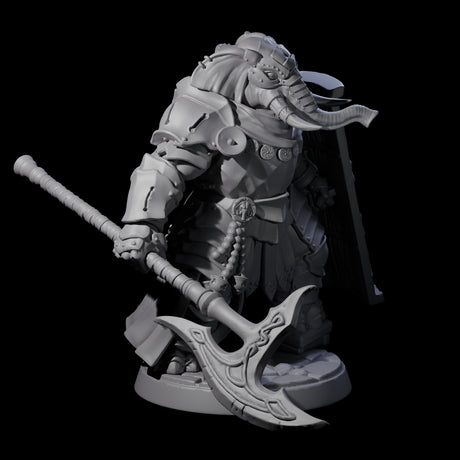 Stoic Loxodon Guard D Miniature for Dungeons and Dragons, Pathfinder or other TTRPGs