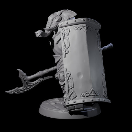 Stoic Loxodon Guard D Miniature for Dungeons and Dragons, Pathfinder or other TTRPGs