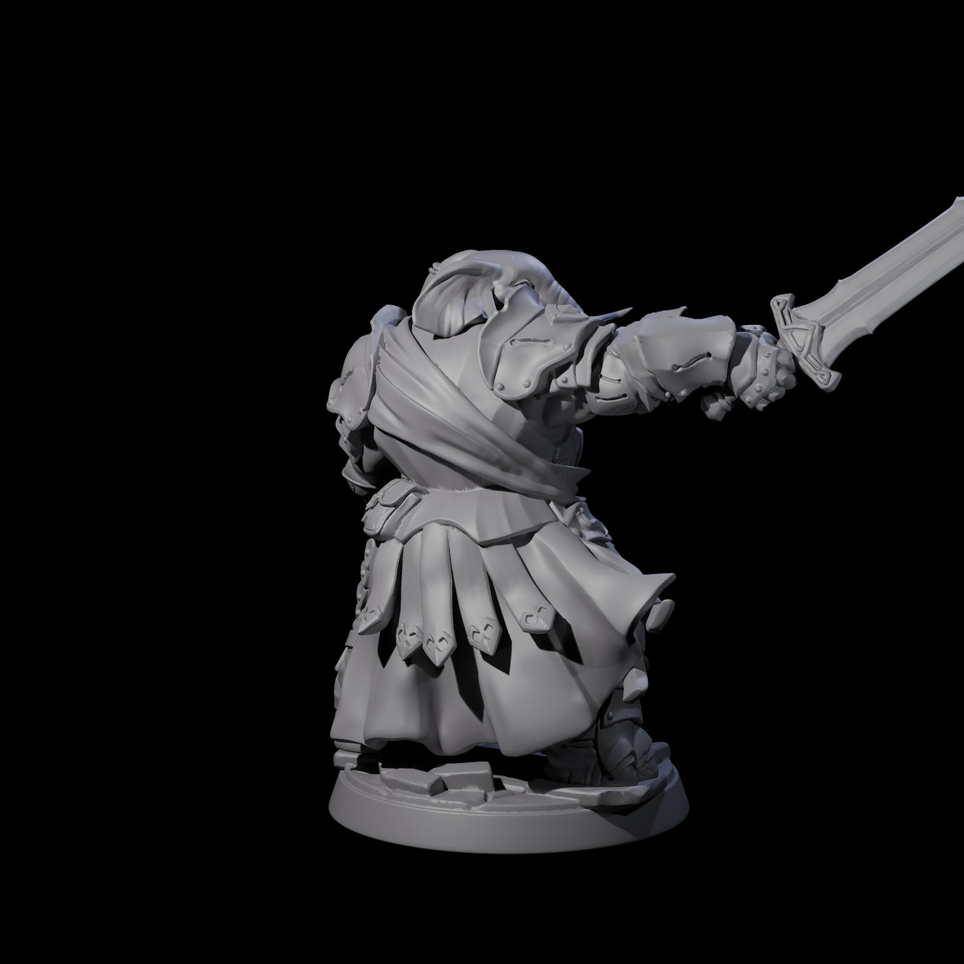 Stoic Loxodon Guard E Miniature for Dungeons and Dragons, Pathfinder or other TTRPGs