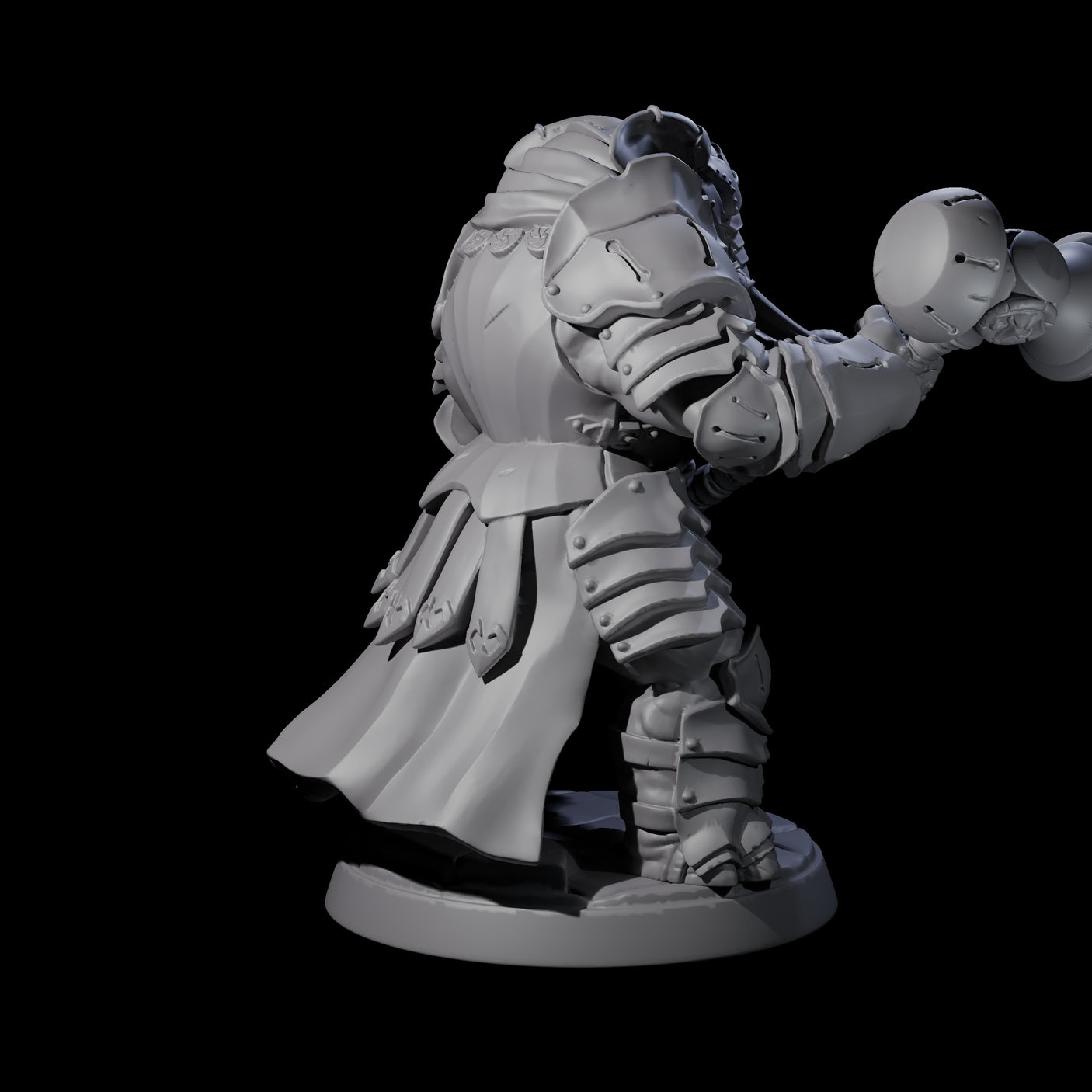 Stoic Loxodon Guard F Miniature for Dungeons and Dragons, Pathfinder or other TTRPGs