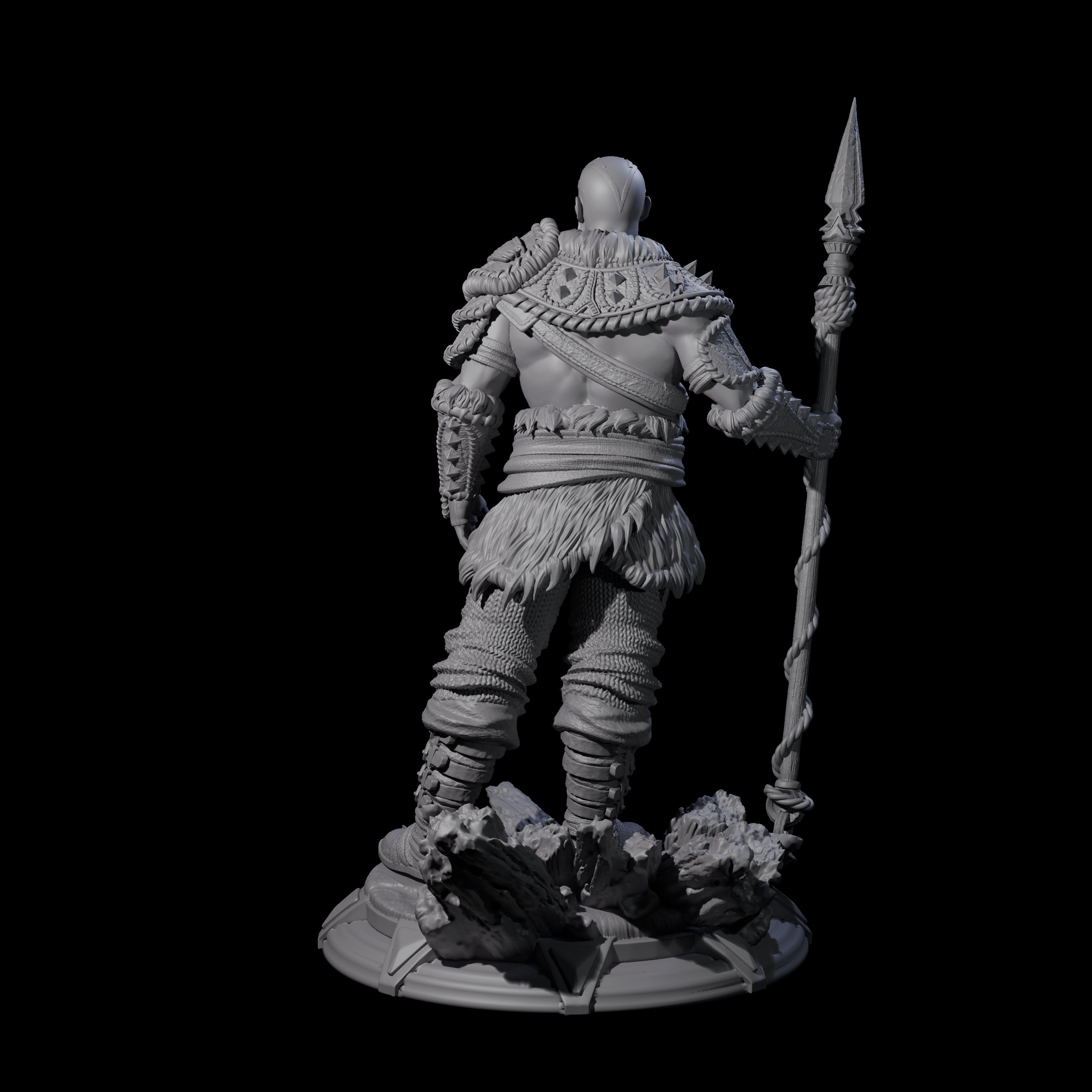 Stoic Northern Tribesman Warrior Miniature for Dungeons and Dragons, Pathfinder or other TTRPGs