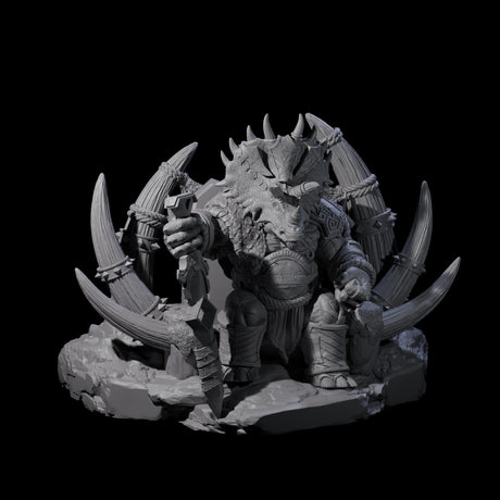Stoic Saurian King Miniature for Dungeons and Dragons, Pathfinder or other TTRPGs
