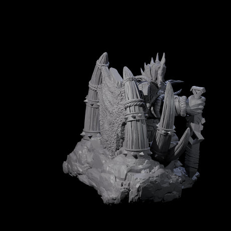 Stoic Saurian King Miniature for Dungeons and Dragons, Pathfinder or other TTRPGs