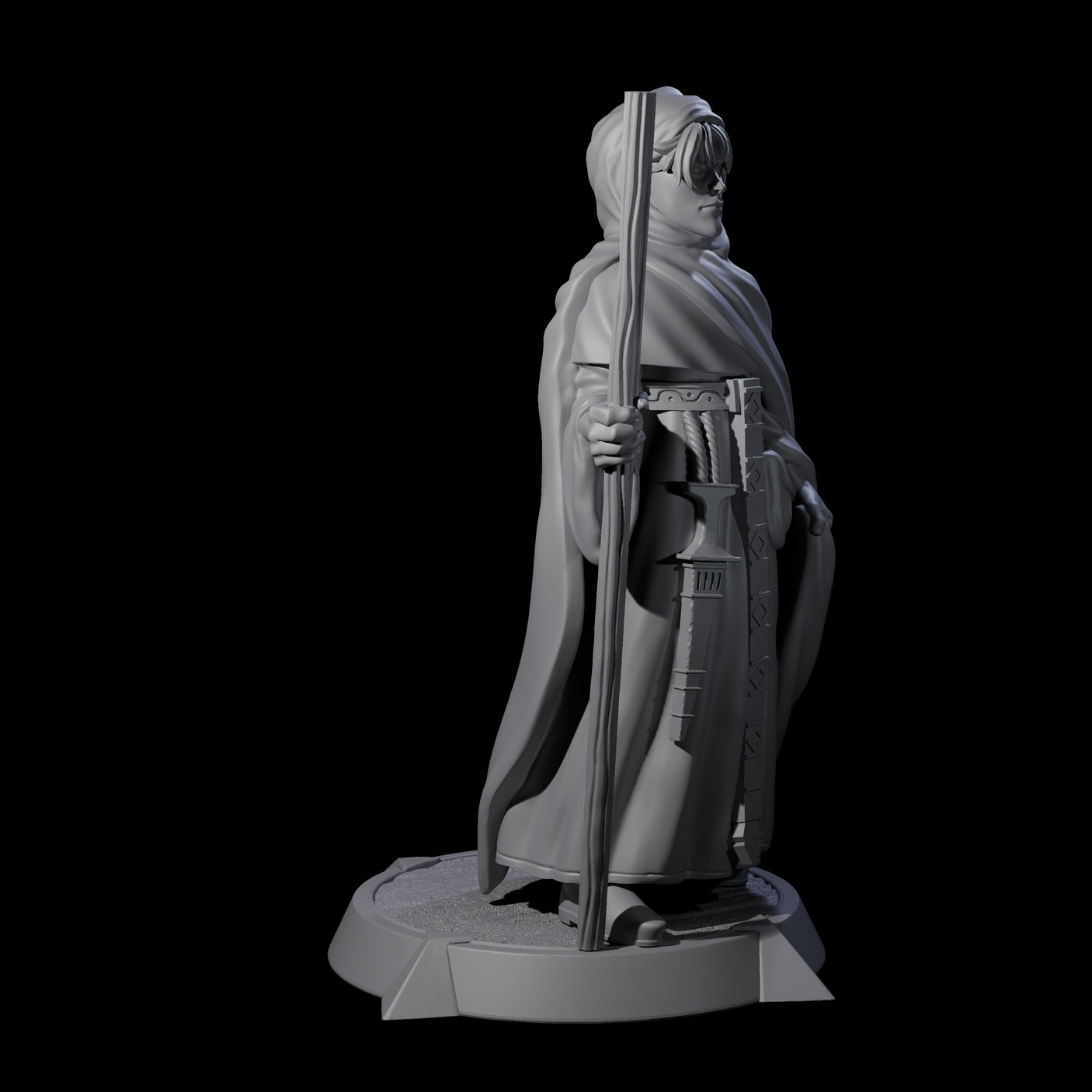 Stoic Wise Man Miniature for Dungeons and Dragons, Pathfinder or other TTRPGs