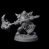 Stomping Dwarf Hammer Fighter Miniature for Dungeons and Dragons, Pathfinder or other TTRPGs