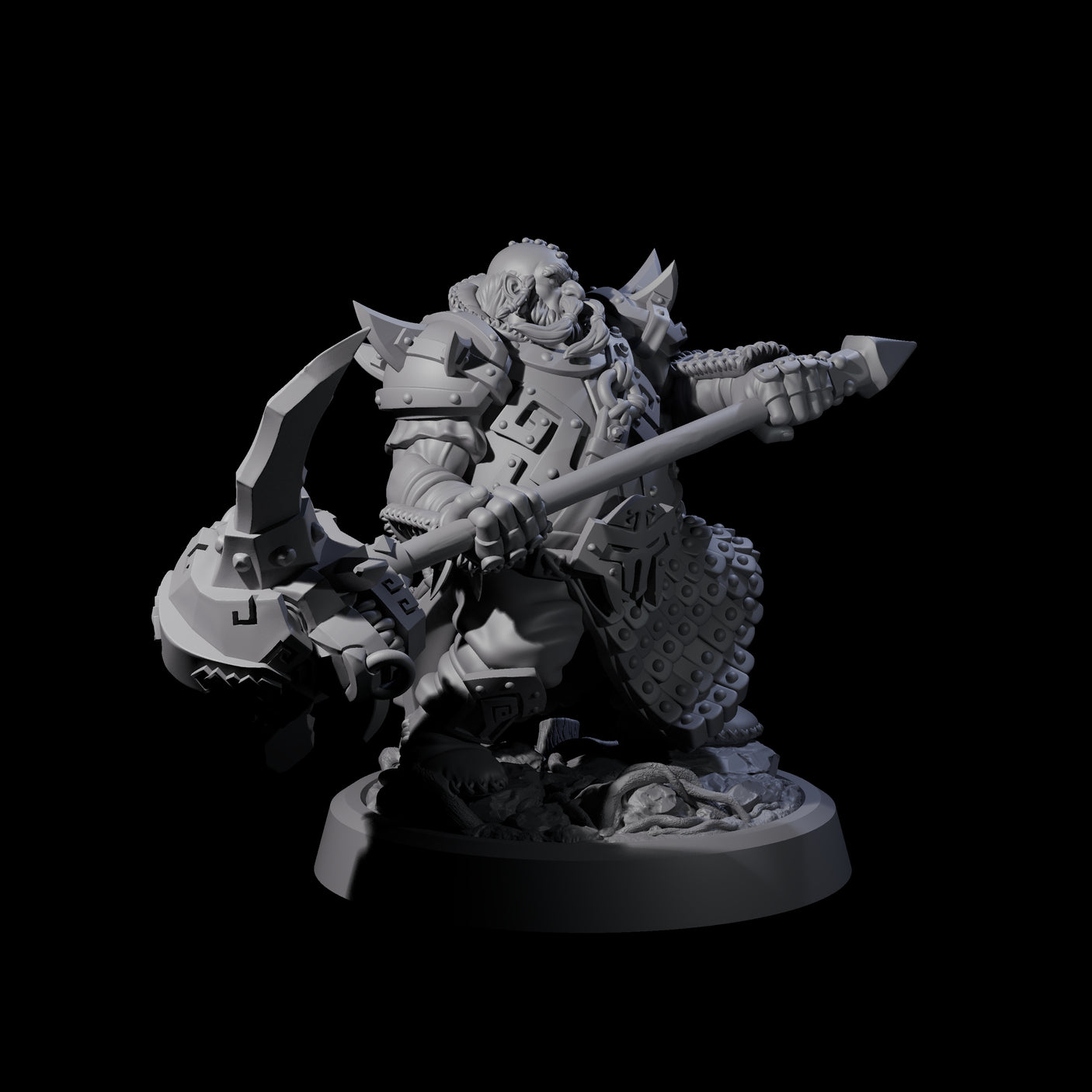 Stomping Dwarf Hammer Fighter Miniature for Dungeons and Dragons, Pathfinder or other TTRPGs
