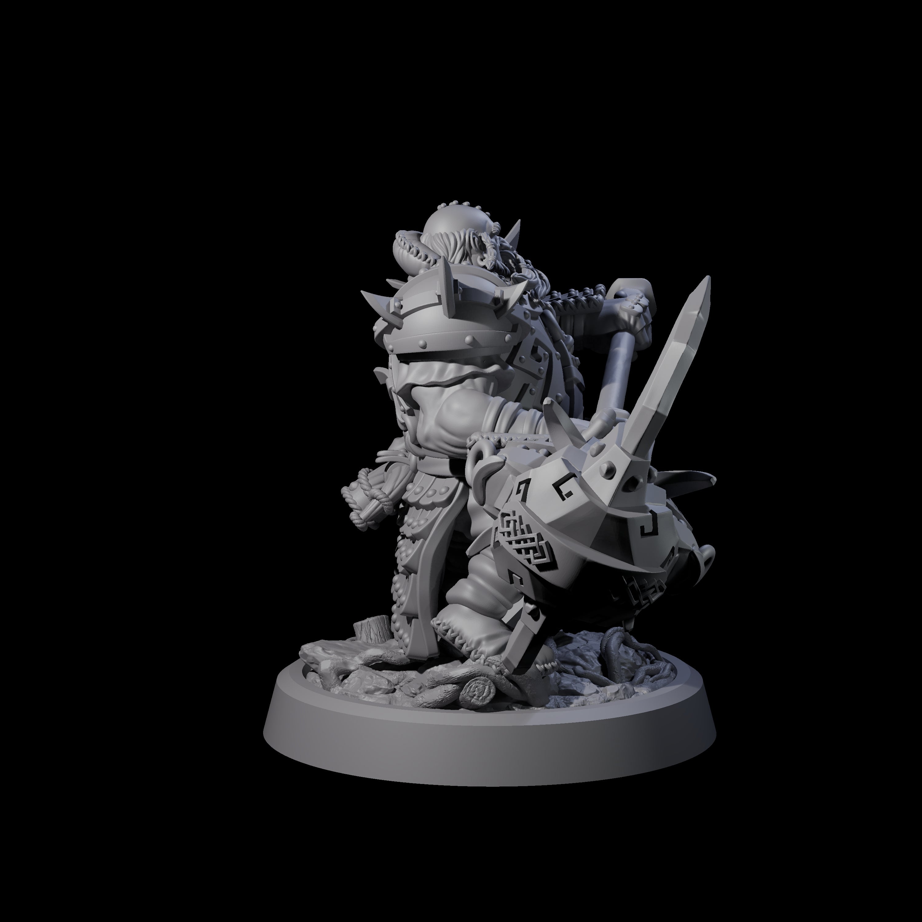 Stomping Dwarf Hammer Fighter Miniature for Dungeons and Dragons, Pathfinder or other TTRPGs