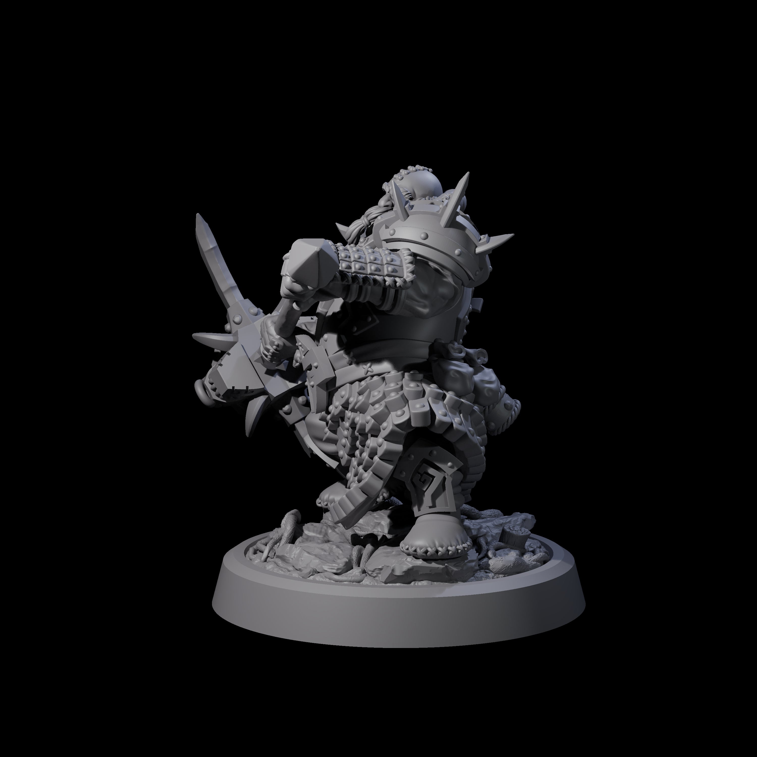 Stomping Dwarf Hammer Fighter Miniature for Dungeons and Dragons, Pathfinder or other TTRPGs