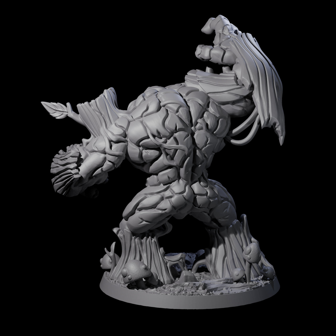 Stomping Thick Treant Miniature for Dungeons and Dragons, Pathfinder or other TTRPGs