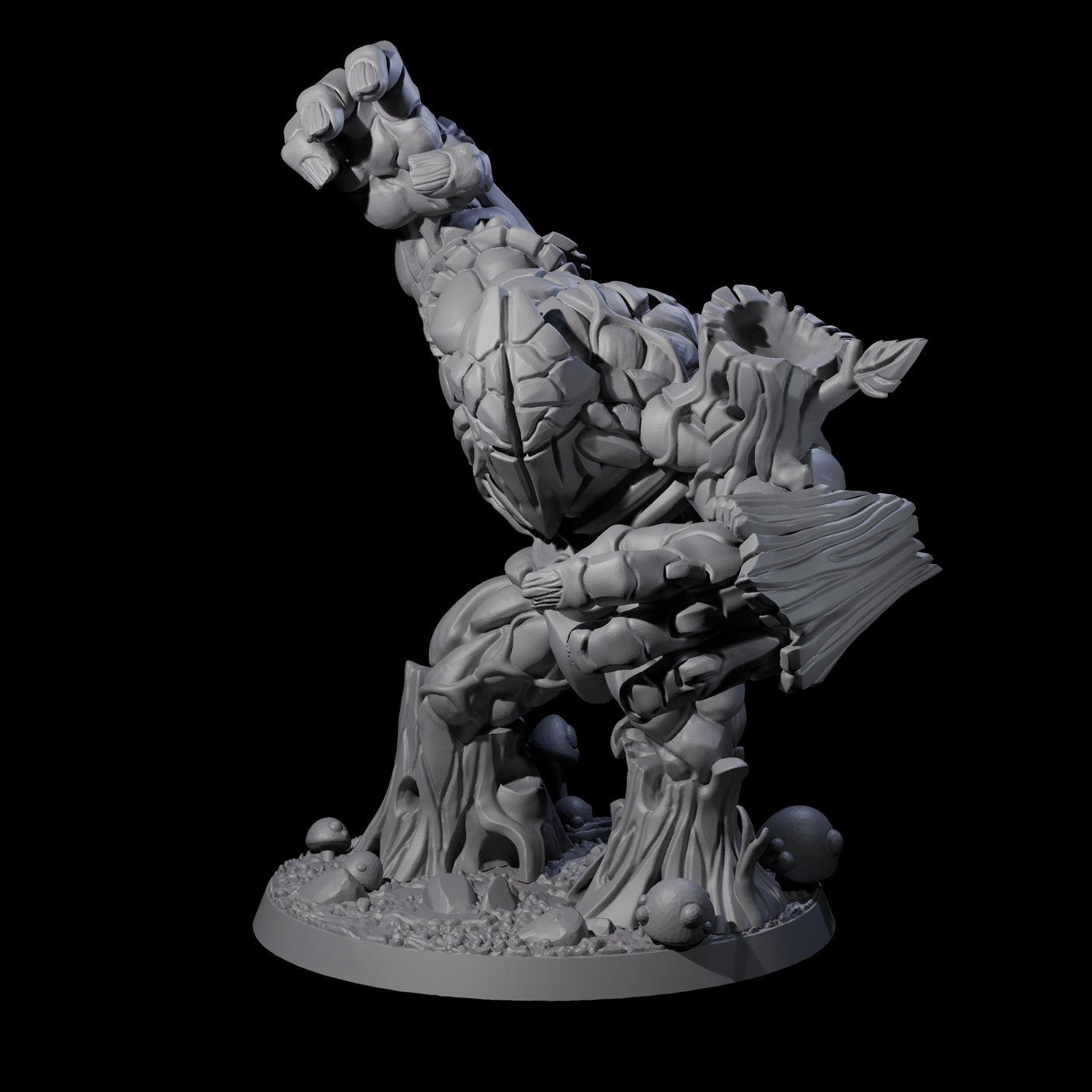 Stomping Thick Treant Miniature for Dungeons and Dragons, Pathfinder or other TTRPGs
