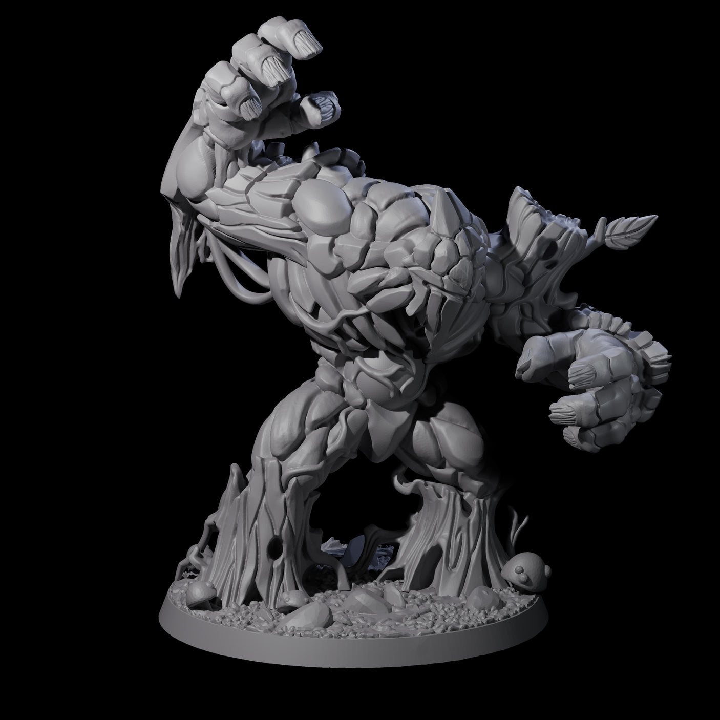 Stomping Thick Treant Miniature for Dungeons and Dragons, Pathfinder or other TTRPGs