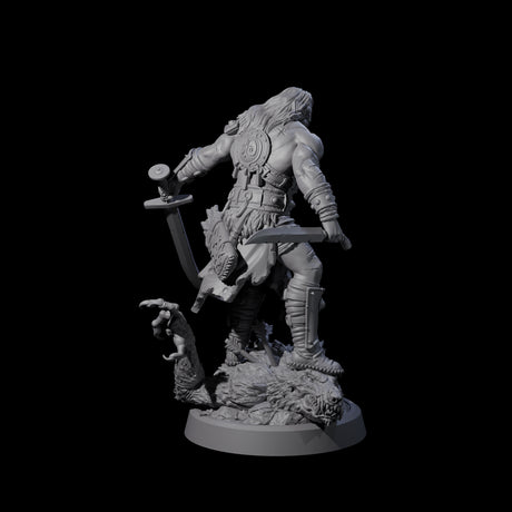 Stomping Werewolf Hunter Miniature for Dungeons and Dragons, Pathfinder or other TTRPGs