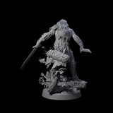 Stomping Werewolf Hunter Miniature for Dungeons and Dragons, Pathfinder or other TTRPGs