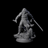 Stomping Werewolf Hunter Miniature for Dungeons and Dragons, Pathfinder or other TTRPGs