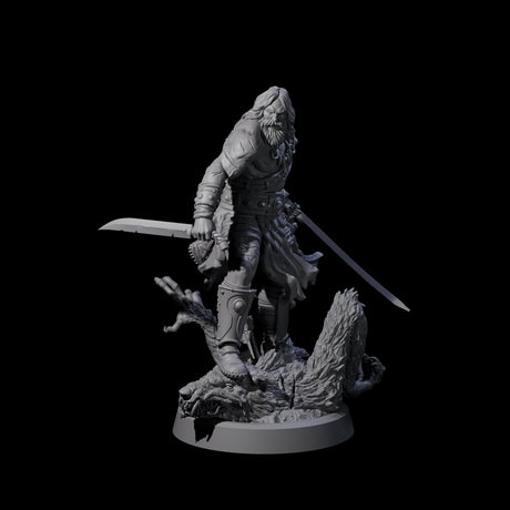 Stomping Werewolf Hunter Miniature for Dungeons and Dragons, Pathfinder or other TTRPGs