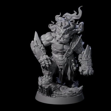 Stone Gauntleted Dwarf Runelord Miniature for Dungeons and Dragons, Pathfinder or other TTRPGs